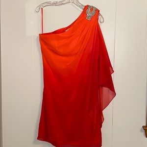 Ombré One Shoulder Cocktail Dress by Caché